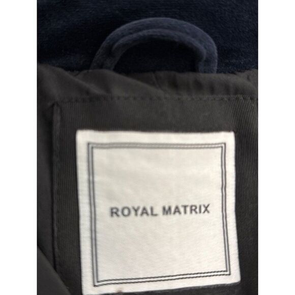Royal Matrix Women Navy Removable Faux Fur Hoodie Quilted Coat Size XS - Picture 12 of 14